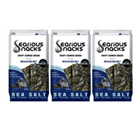 3 PACK BOTANA DE ALGAS SABOR SAL DE MAR