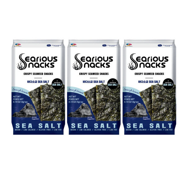 3 PACK BOTANA DE ALGAS SABOR SAL DE MAR